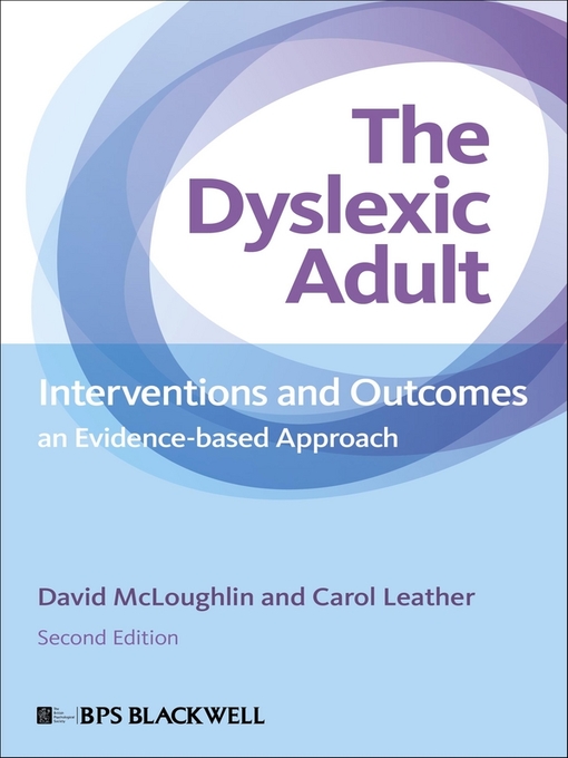 Title details for The Dyslexic Adult by David McLoughlin - Available